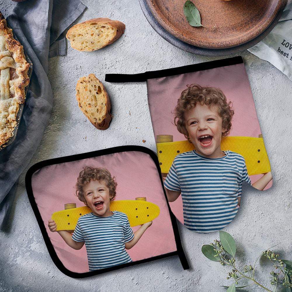 Personalized Pot Holders Oven Mitts Set Baking Set Kitchen Gift - Giftlab