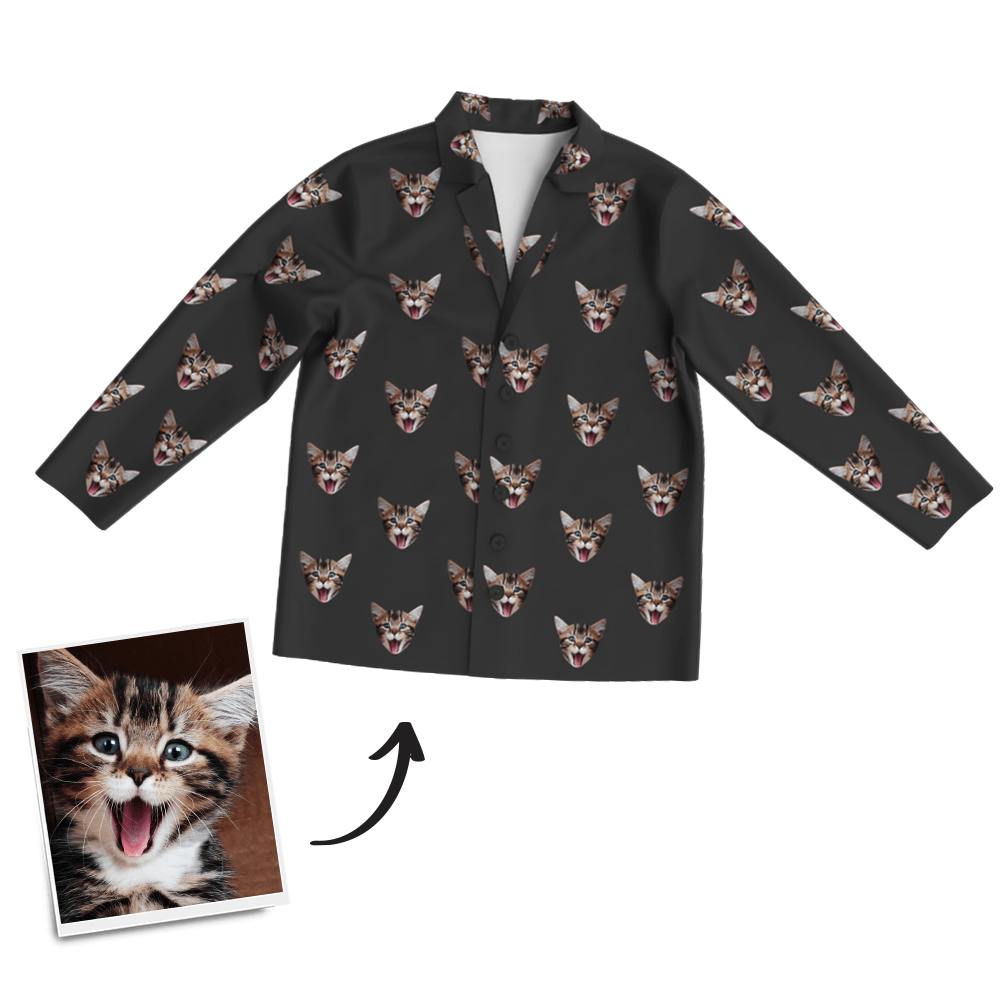 Personalized Pyjamas Custom Pjs Pet Face Gifts For Cat Lover Cat Memorial Gifts - Giftlab