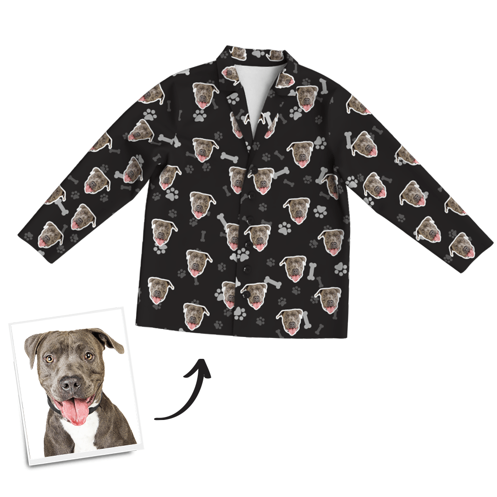 Custom Face Pajamas with Long Sleeve For Pet Lover Pet Memorial Gifts - Giftlab