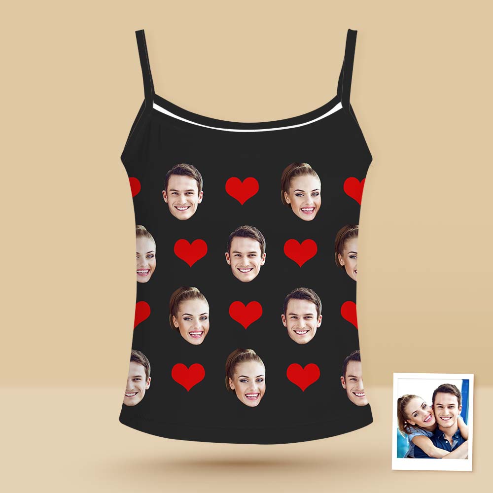 Custom Pajamas with Face Sleepwear Gifts for Girlfriend Up to 2 Faces - 5 Colors - Giftlab