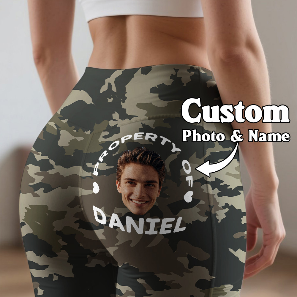 Property Of Me, Handle Like A Queen - Personalized Women Leggings - Gift For Wife, Anniversary