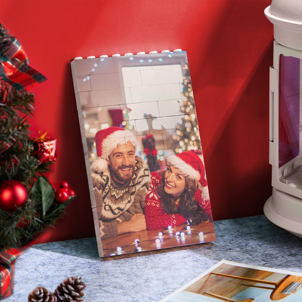 Christmas Gifts Personalized Brick Rectangle Building Photo Block Spotify Code Custom Text Frame - Giftlab