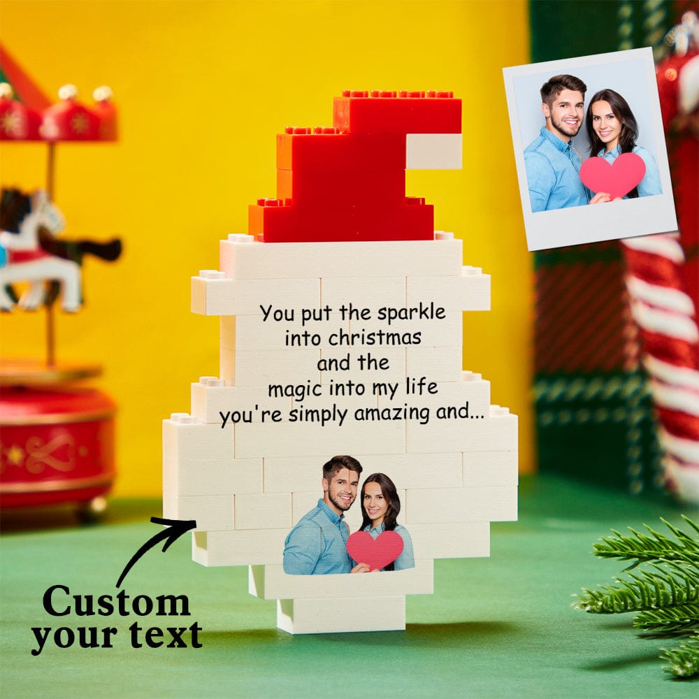 Personalised Santa Claus Building Brick Custom Photo Block Brick Puzzles Gifts - Giftlab