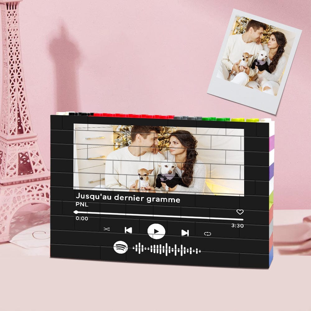 Valentine's Day Gifts Personalised Spotify Code Building Brick Custom Photo Block Colors Brick Puzzles - Giftlab