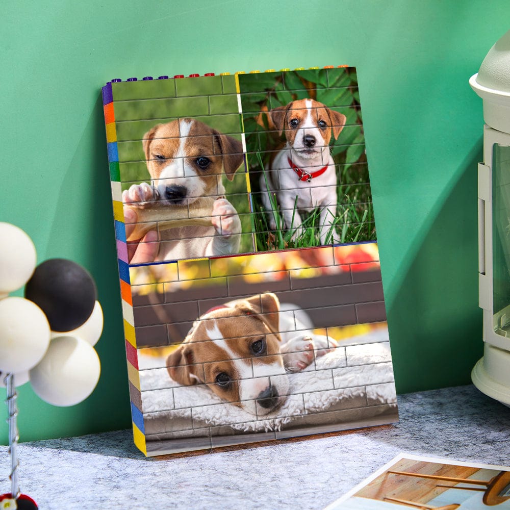 Personalised Colors Building Brick Custom Photo Block Brick Puzzles Gifts For Pet Lovers - Giftlab