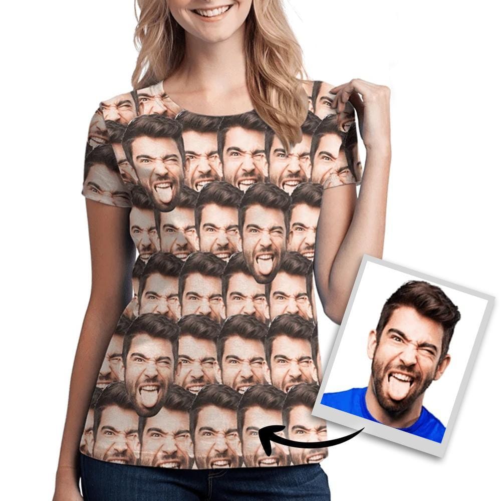 Face T-shirt Custom Shirt Gift For Her Birthday Gift Anniversary Gifts - Giftlab