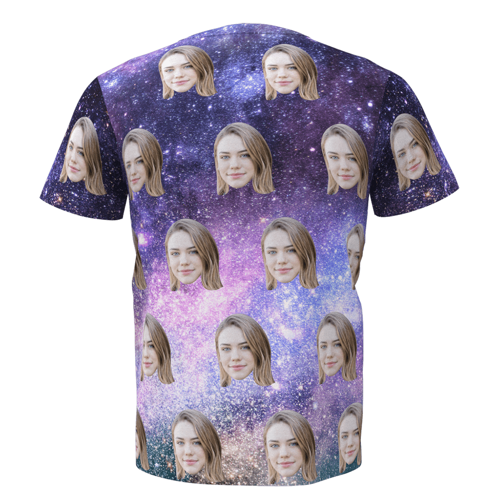 Face T-Shirt Long-distance Relationship Gift - Galaxy - Giftlab