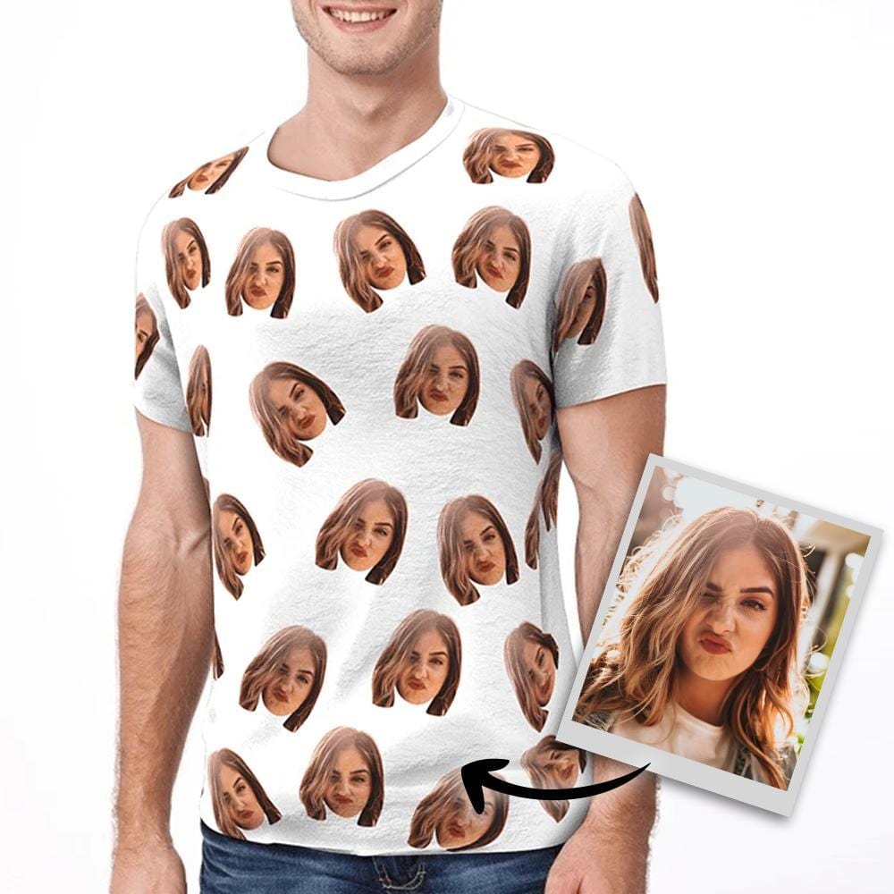 Custom Face T-shirt Cool Gift For Him - Giftlab