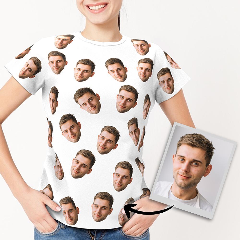 Custom Faces T-shirt Funny Girlfriend Gift - Giftlab