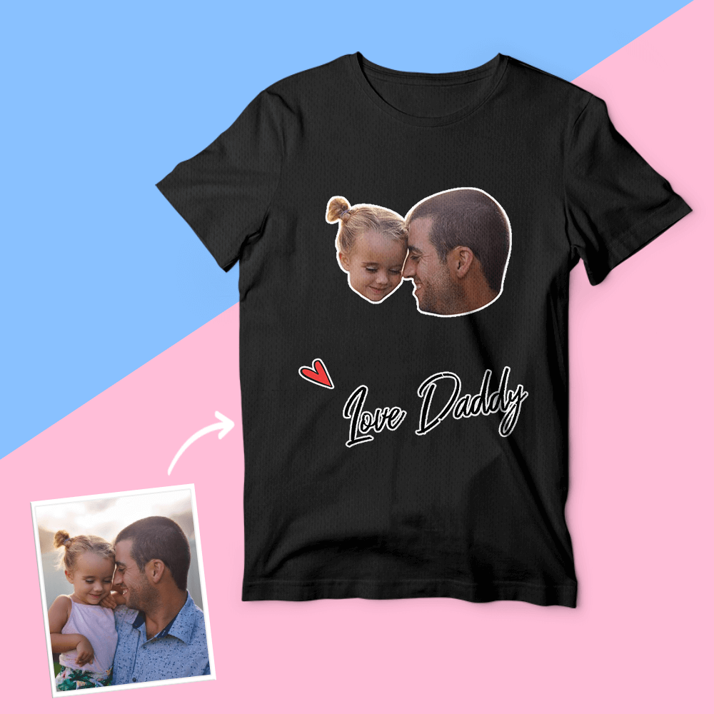 Father's Day Shirts Personalized T-shirt with Photo & Name Father's Day Gifts - Giftlab
