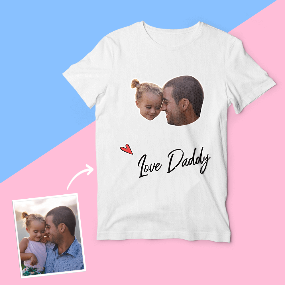 Father's Day Shirts Personalized T-shirt with Photo & Name Father's Day Gifts - Giftlab