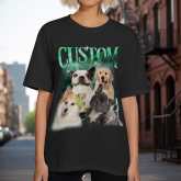 Custom Photo Vintage Tee Personalized Name T-shirt Pet Lover Gifts