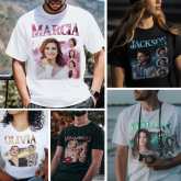 Custom Photo and Name Bootleg Rap Tee Personalized Vintage T-shirt