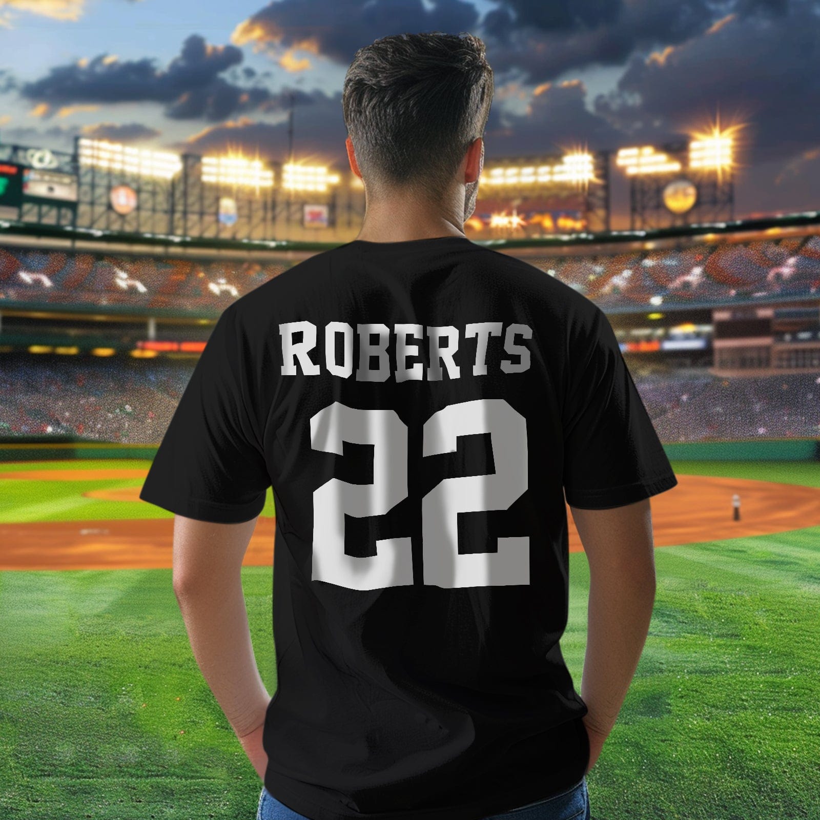 Personalized Football Name & Number Sports T-Shirt Back to School Gifts - Giftlab