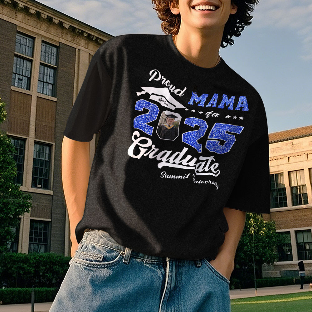Personalized Graduation T-Shirt Custom Proud Family Graduate Photo and Name Graduation T-Shirt Gift - Giftlab