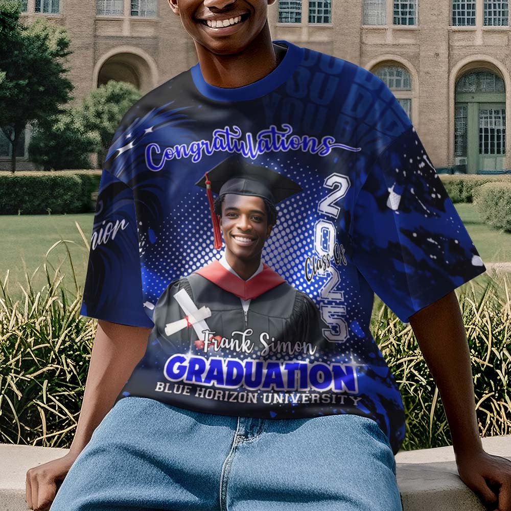 Custom Photo T-shirt Design Your Own Colorful Shirt Graduation Gifts for Her