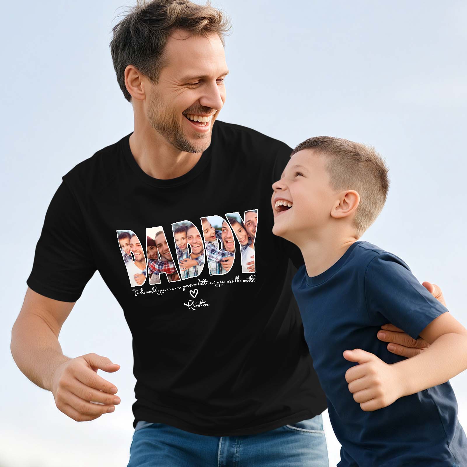 DADDY Photo Shirt,Custom Dad Shirt,Customized Father's Day Gift,Person, image size:1600x1600