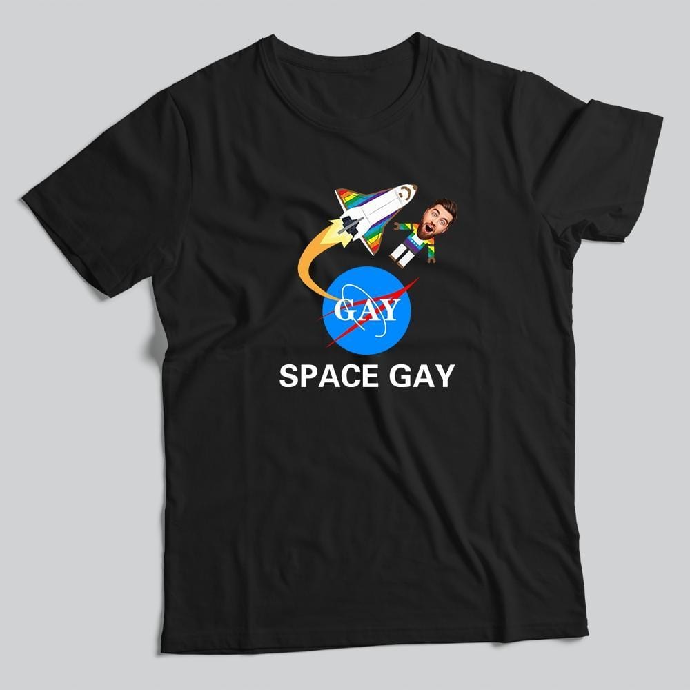 Custom LGBT T-Shirt Space Gay T-shirt Gifts For Gay Couples - Giftlab