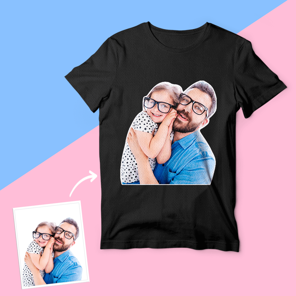 Father's Day Shirts Custom Photo T-shirt Gift From Daughter Father's Day Gifts - Giftlab