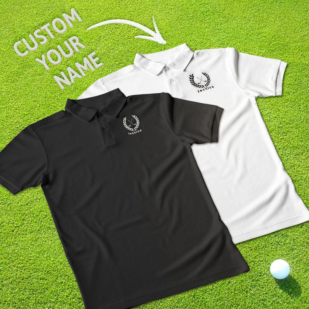 Custom Embroidery Polo Shirts Women Golf Shirts Short Sleeve Personalized Gifts for Her - Giftlab