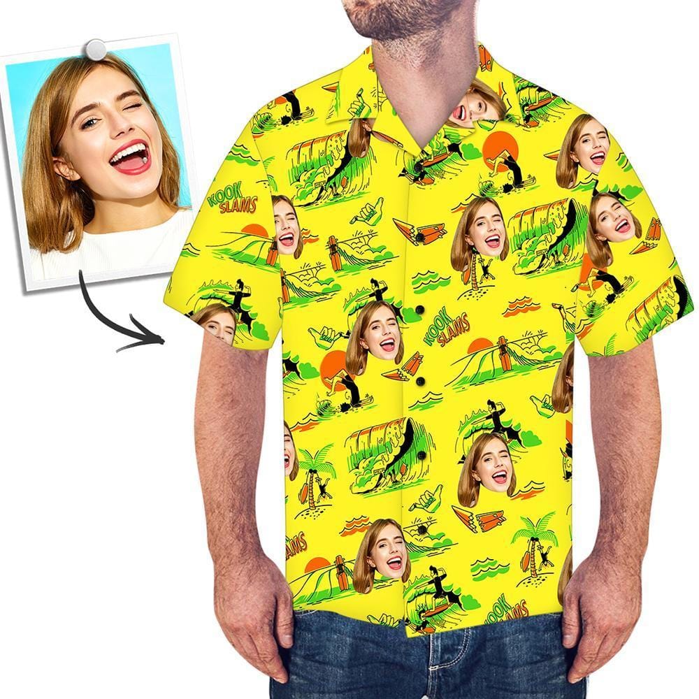 Hawaiian Shirt Birthday Gift For Him - Surfing - Giftlab