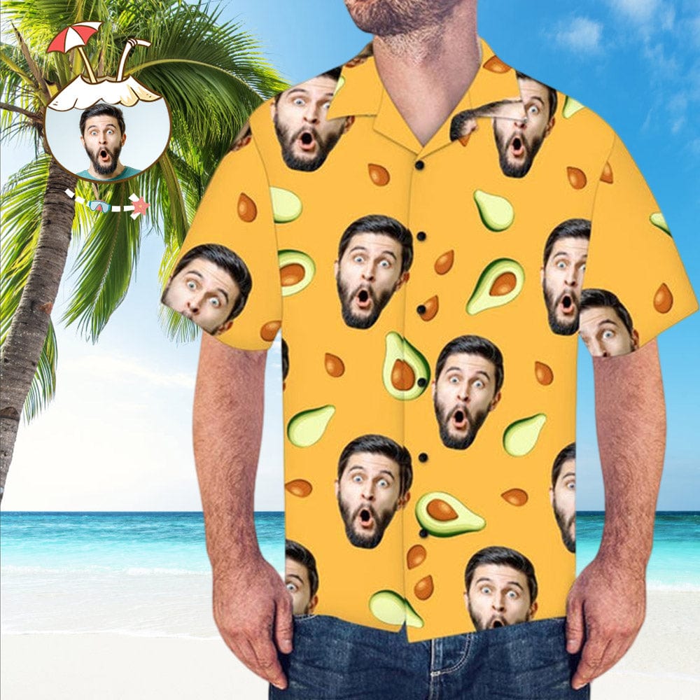 Custom Hawaiian Shirts with Face Gift For Dad - Avocado - Giftlab