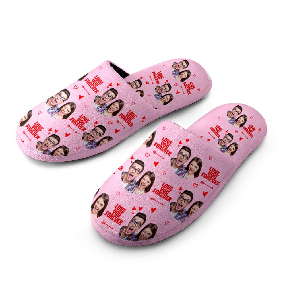 Custom Women's and Men's Slippers Personalized Casual House Shoes Indoor Outdoor Bedroom Cotton Slippers - Giftlab