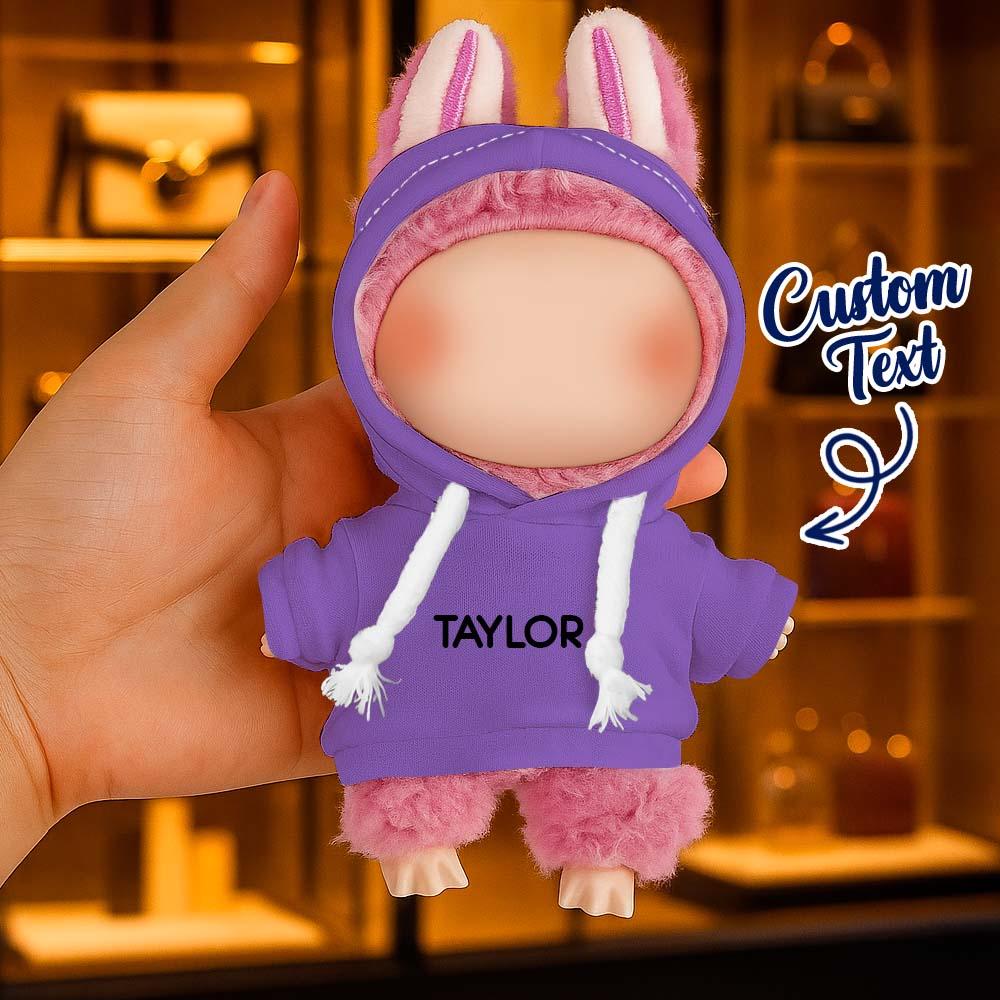 Custom Labu Doll Hoodie Personalized Text 17cm Labu Doll Clothes Fits Gen 1/2/3 (Doll Not Included)