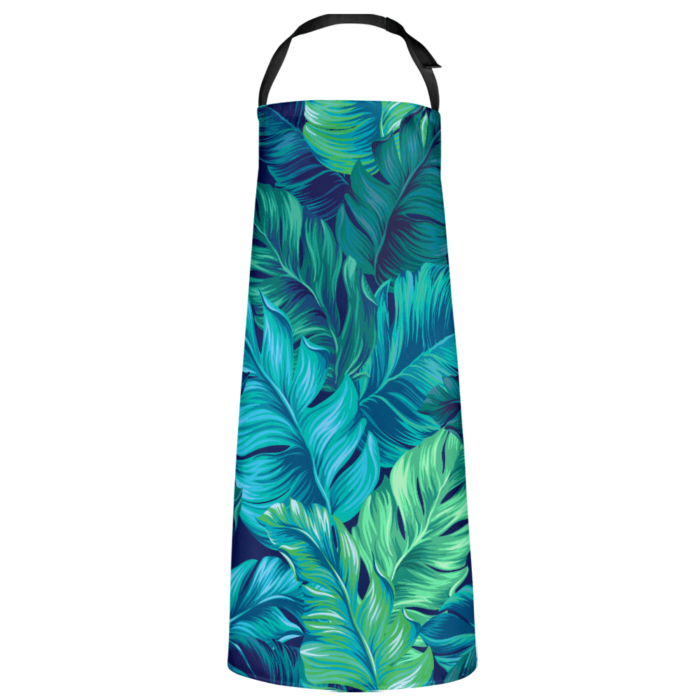 Custom Apron Funny Apron Emerald Palm Jungle Leaves Tropical Gifts for Mom - Giftlab