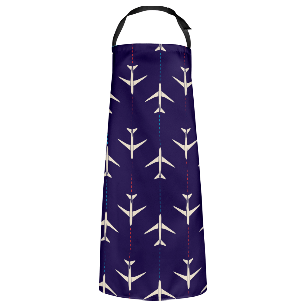 Custom Photo Apron Funny Apron Airplanes And Routes Gifts Kitchen Gifts - Giftlab