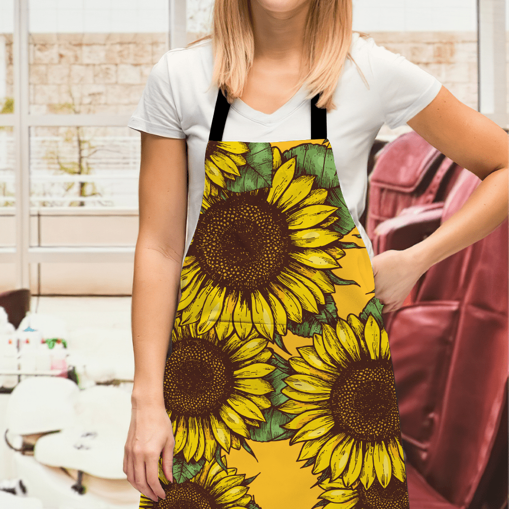 Personalized Photo Apron Funny Apron Sunflower Gifts for Her - Giftlab