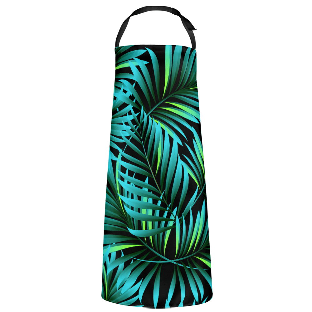 Custom Photo Apron Tropical Palm Leaves Gifts for Her Waterproof - Giftlab