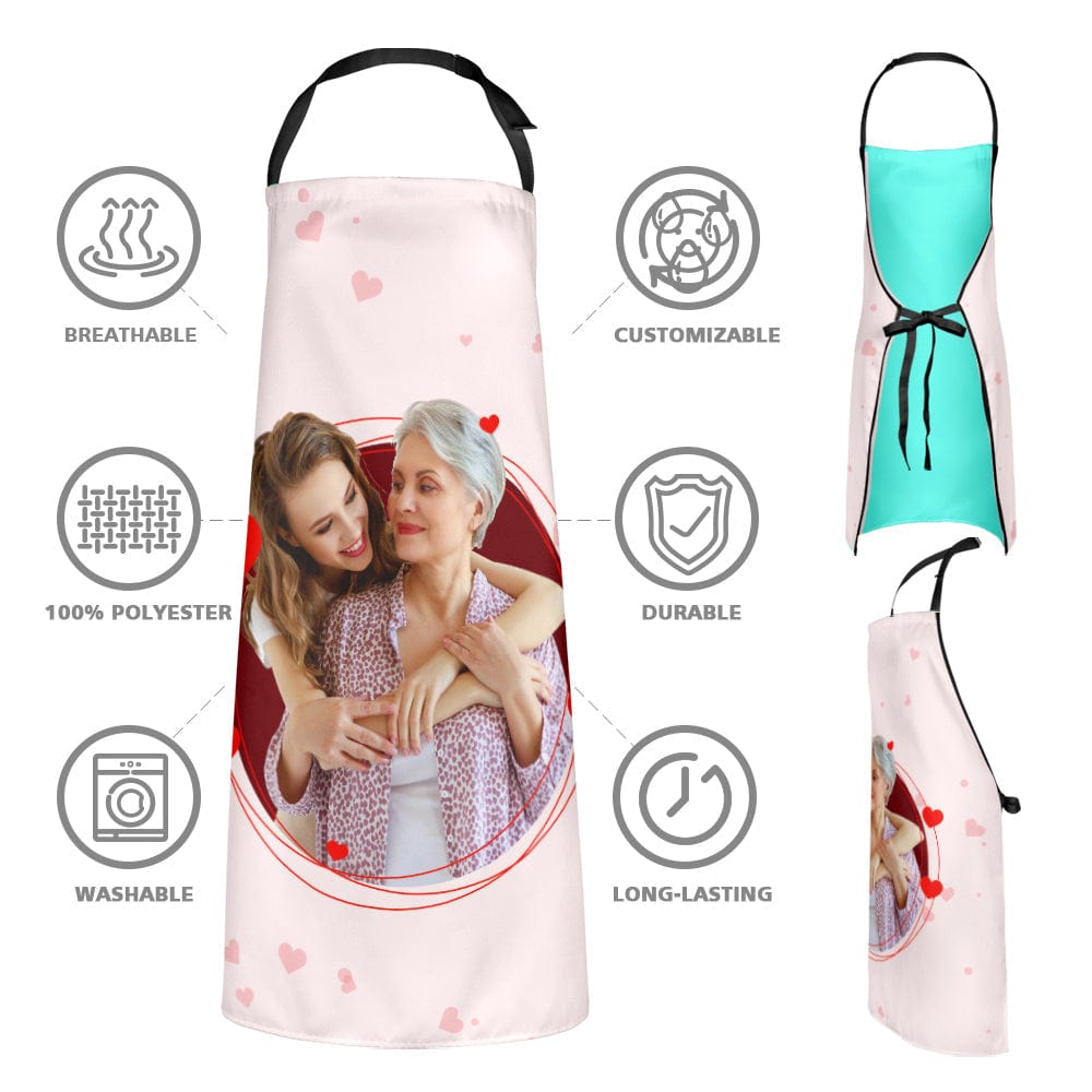 Custom Photo Apron Personalized Mother's Day Apron Gift for Mom - Giftlab