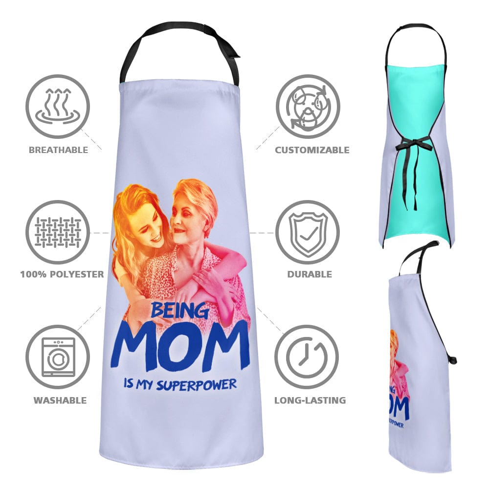 Custom Photo Apron Mother's Day Apron Personalized Gifts for Mom - Giftlab