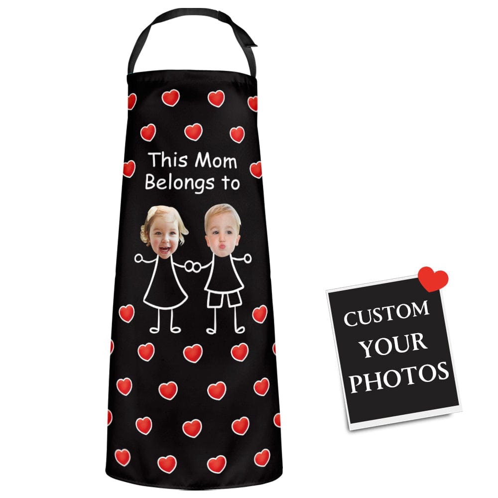 Custom Photo Apron Personalized Mother's Day Apron Custom Gift for Mom - Giftlab