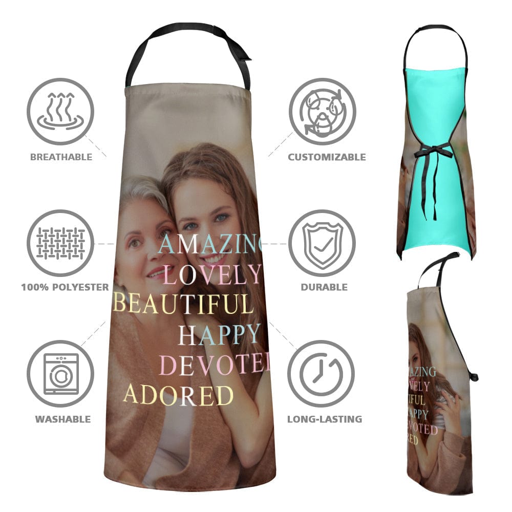 Custom Photo Apron Mother's Day Apron Cooking Apron Gifts for Her - Giftlab