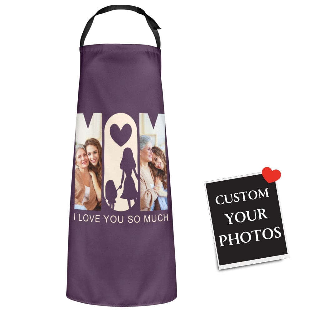 Custom Photo Apron Personalized Apron Mother's Day Apron Gifts for Mom - Giftlab