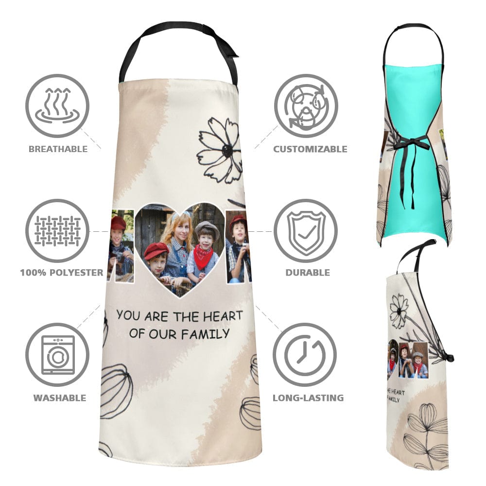 Mother's Day Custom Photo Apron Best Gifts for Mom - Giftlab