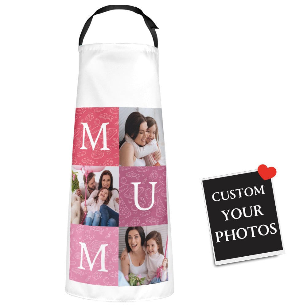 Mother's Day Apron Personalized Photo Apron Multi Photo Apron Gifts for Mom - Giftlab