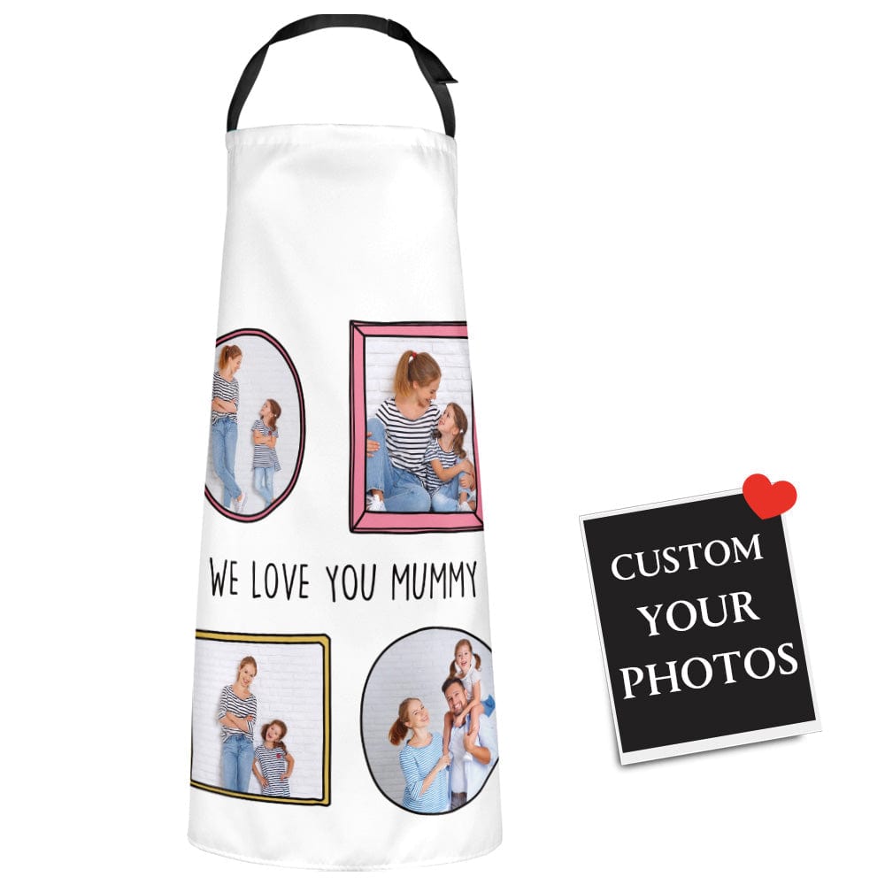 Mother's Day Apron Custom Apron with Photo - We Love You Mummy - Giftlab
