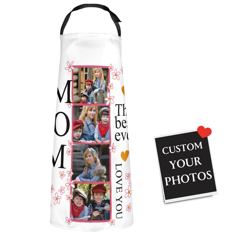 Mother's Day Apron Custom Apron with Photos Gift for Mom - Giftlab