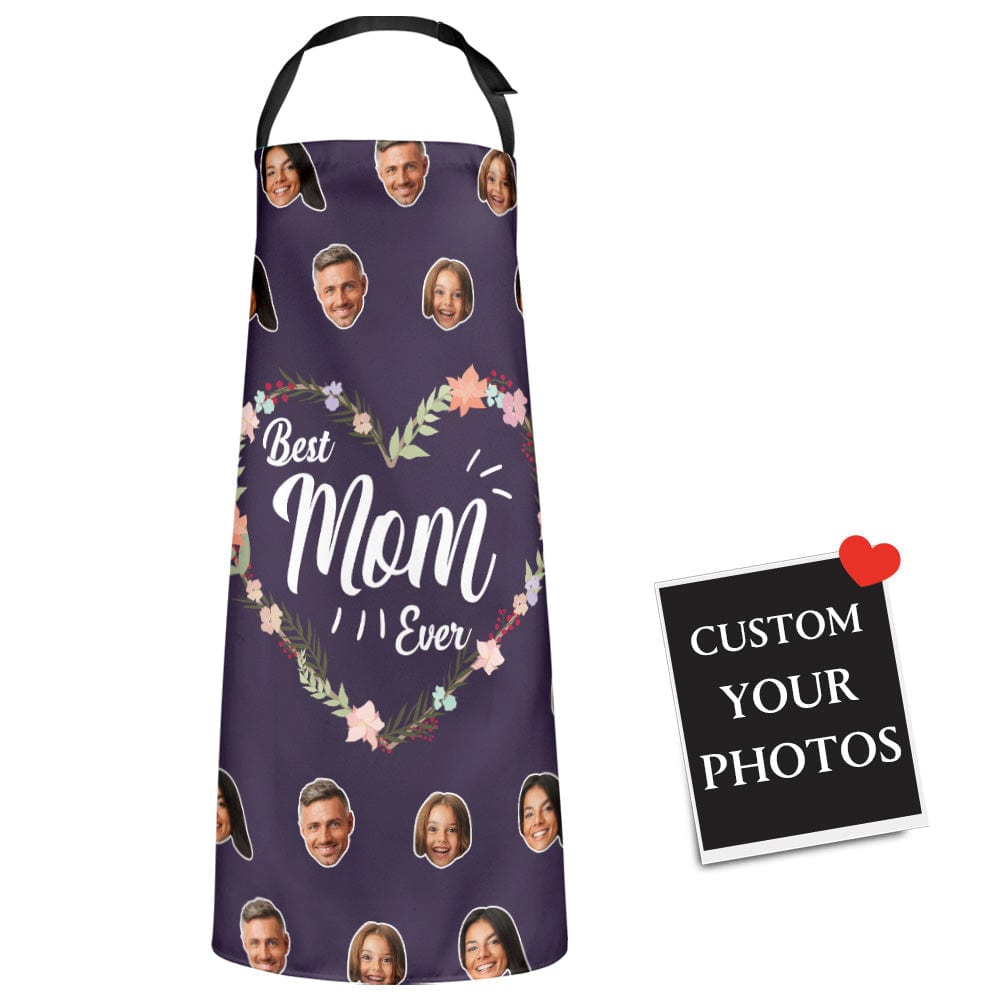 Mother's Day Apron Personalized Apron with Face Best Mom Ever Waterproof - Giftlab