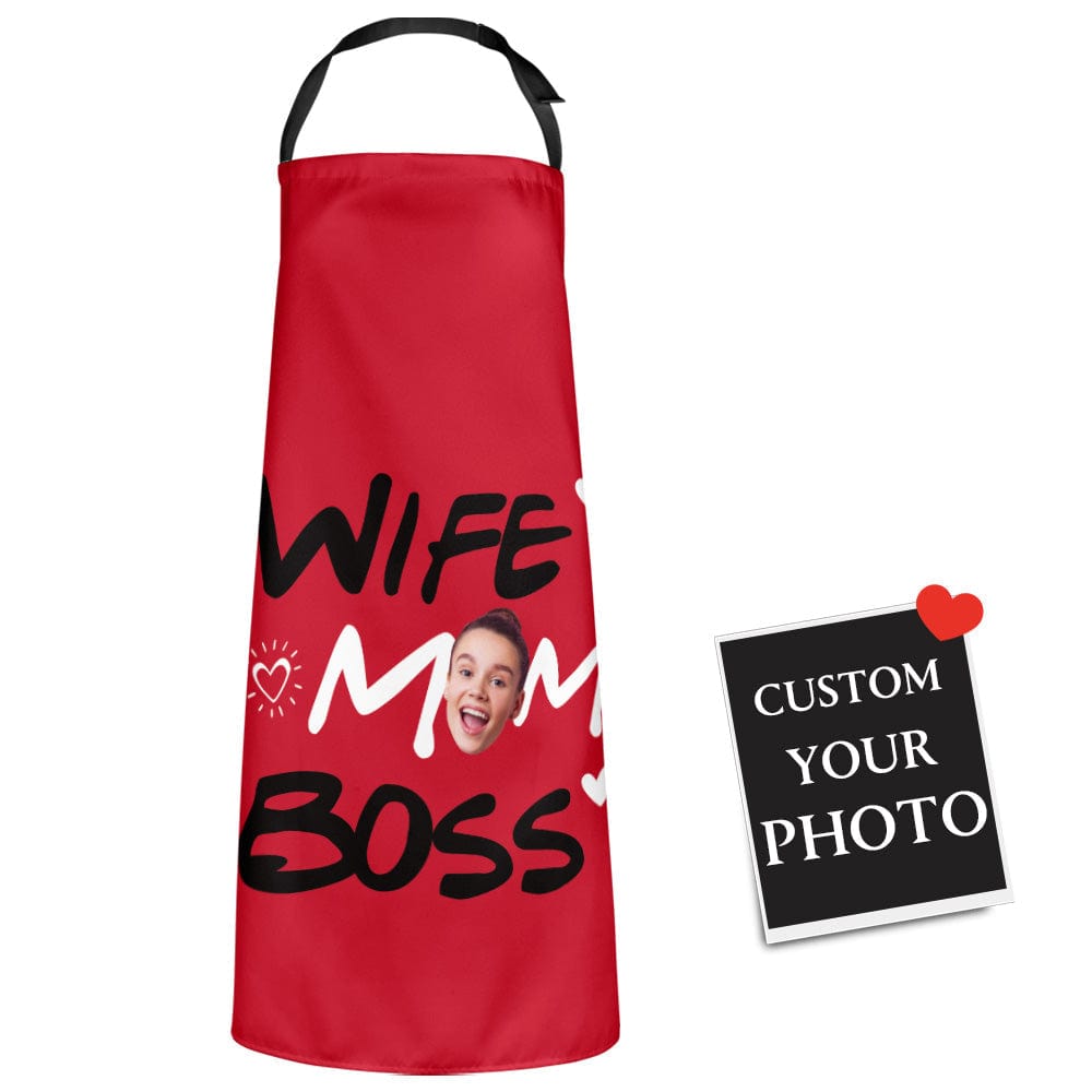 Mother's Day Apron Custom Face Apron Best Gift for Mom - Giftlab