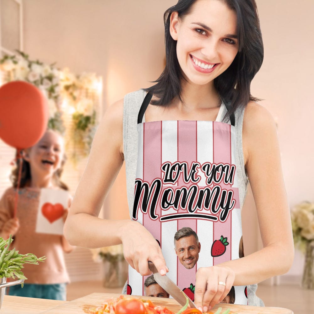 Mother's Day Apron Personalized Photos Apron Gifts for Mom - Giftlab