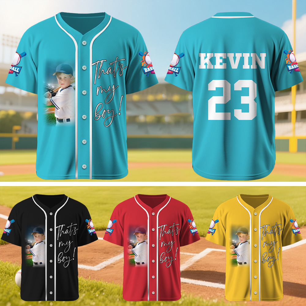 Custom Photo Baseball Game Day Baseball Jersey Gift For Baseball Lovers - Personalized Gift For Baseball