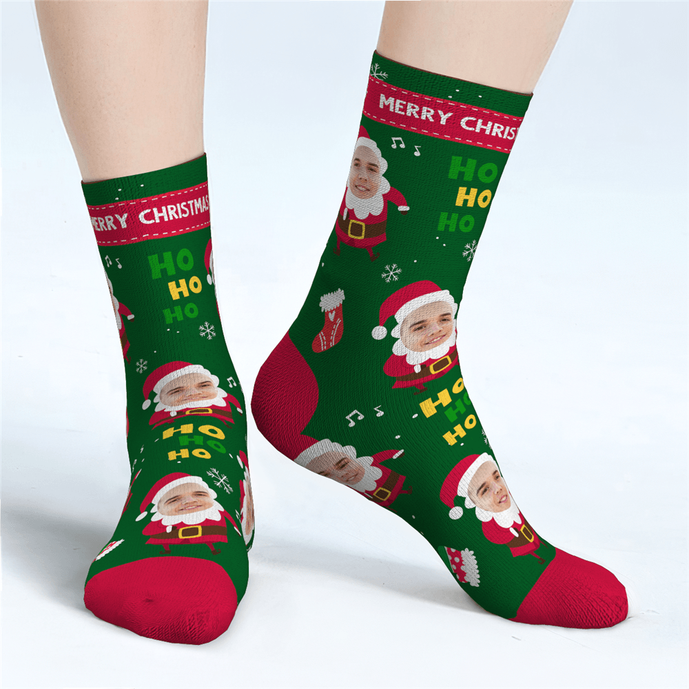 Christmas Gifts Custom Face Socks Scarf Sublimated Socks - Giftlab