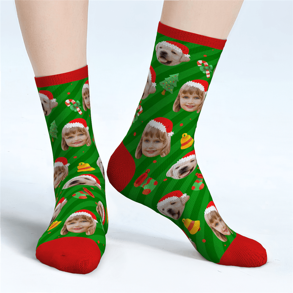 Christmas Gifts Custom Face Socks Family Gift Pet Memorial Gift - Giftlab