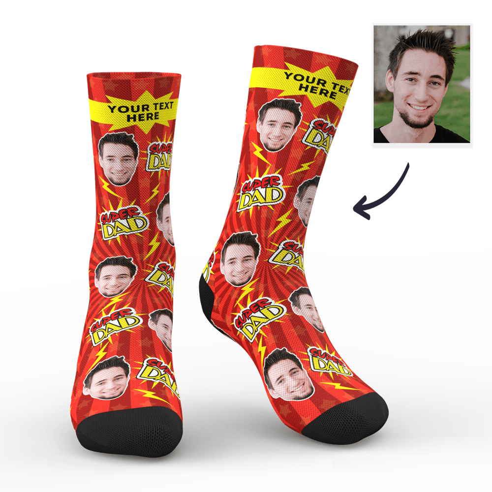Custom Super Dad Socks - Giftlab