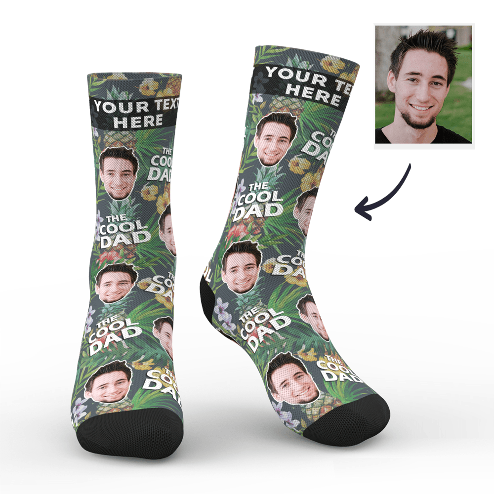 Father's Day Socks Father's Gift Custom Socks Hawaiian Style Socks For Cool Dad - Giftlab