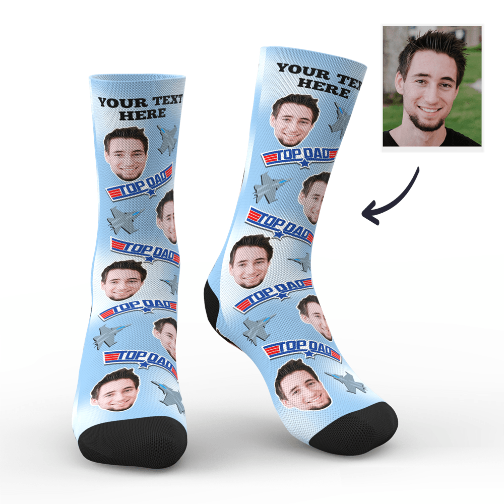 Father's Day Socks Custom Top Dad Socks - Giftlab